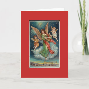 FELIZ NAVIDAD ÁNGEL DE NAVIDAD Tarjeta en blanco