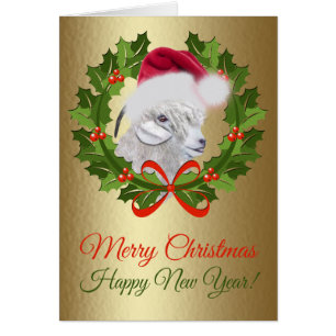 Feliz Navidad Angora Doe Goat Pintura