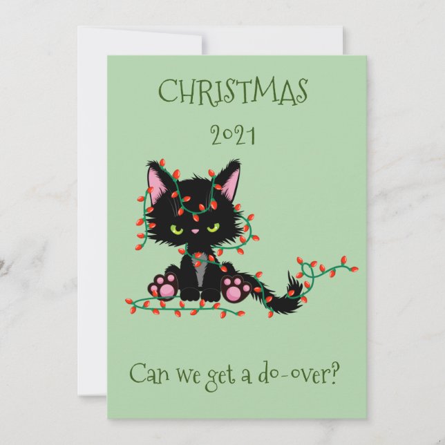 Feliz Navidad Angry Kitty Cat Do-Over 2021 (Anverso)