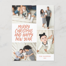 Feliz Navidad Año Nuevo Año Rojo 4 Collage de foto