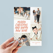 Feliz Navidad Año Nuevo Año Rojo 4 Collage de foto