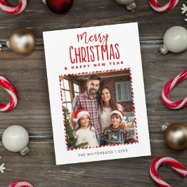 Feliz Navidad Año Nuevo Candy Cane Photo