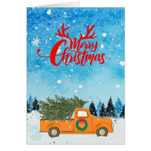 Feliz Navidad! Árbol de navidad del viejo camión d