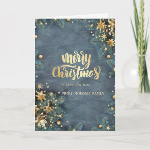 Feliz Navidad, árbol de Navidad Estrellas Doradas 