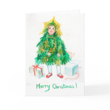 feliz navidad árbol de Navidad saludos niña pequeñ