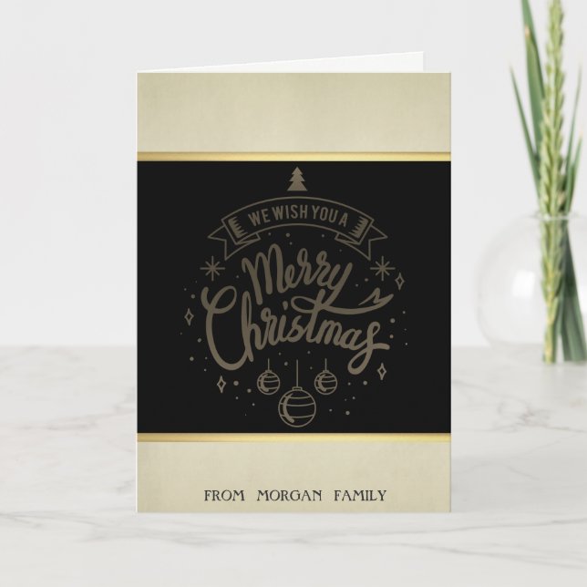 Feliz Navidad, Árbol de Navidad, tarjeta de vacaci (Anverso)