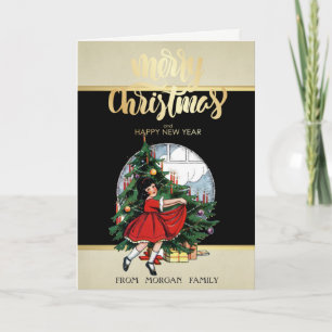 Feliz Navidad, árbol de Navidad vintage