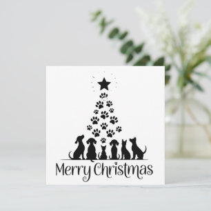 Feliz Navidad árbol de patas amante de perros aman
