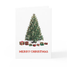 Feliz Navidad. Árbol (diseño 1) Tarjeta plegada