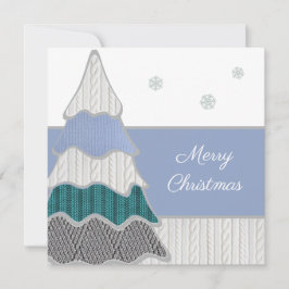 Feliz Navidad Árbol texturado azul moderno