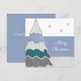 Feliz Navidad Árbol texturado azul moderno