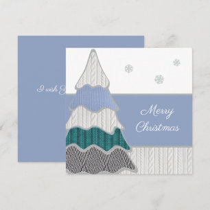Feliz Navidad Árbol texturado azul moderno