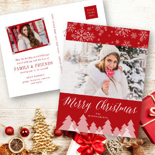 Feliz Navidad Árboles copas de nieve Invierno Mara