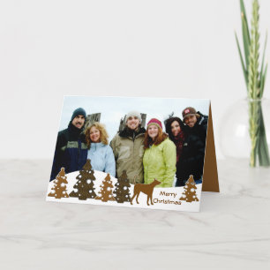 Feliz Navidad Árboles y perro GreyHound