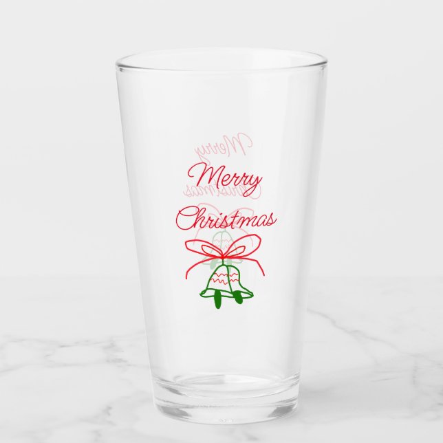 Feliz Navidad arcos rojos con campanas de jingle v (Anverso)