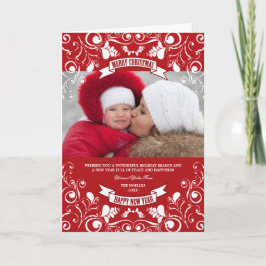 Feliz Navidad Art Nouveau Floral Flourist Foto