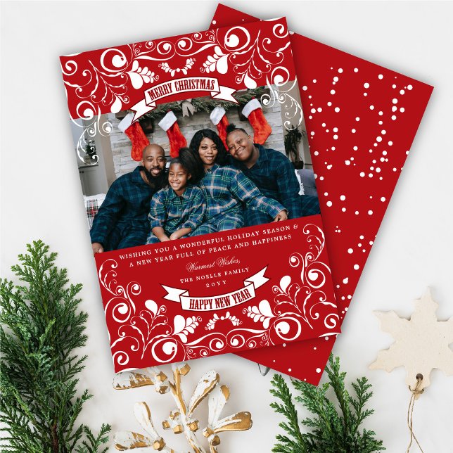 Feliz Navidad Art Nouveau Floral Flourist Foto (Subido por el creador)