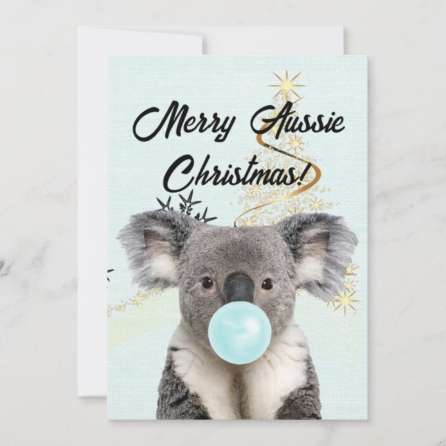 Feliz Navidad Australiana Oso Koala  (Anverso)