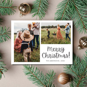 Feliz Navidad Ave Botánica Dos Familia Foto