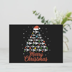 Feliz Navidad Avión Árbol Vacaciones