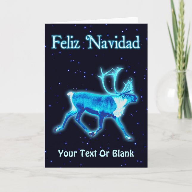 Feliz Navidad - Azul caribú (reno) (Anverso)