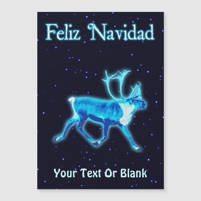 Feliz Navidad - Azul caribú (reno) (Anverso)