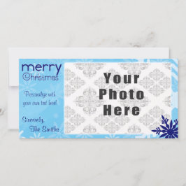 Feliz Navidad Azul Temática Snowflake