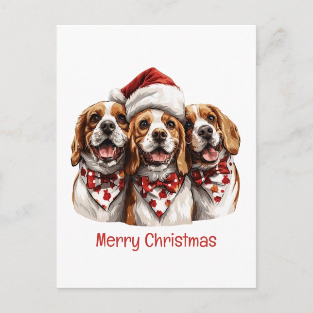 Feliz Navidad Beagle Dogs (Anverso)