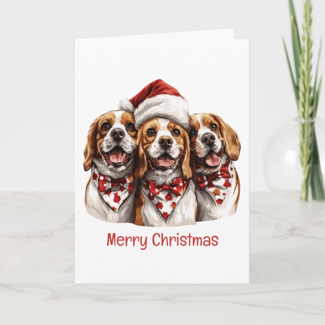 Feliz Navidad Beagle Dogs (Anverso)