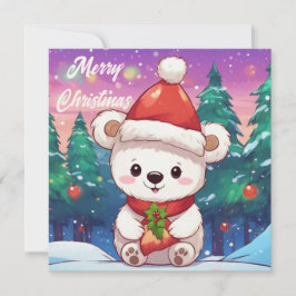 Feliz Navidad Bebé Blanco Oso Polar