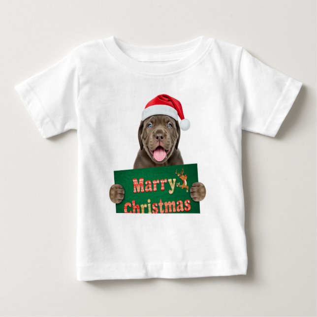 "Feliz Navidad, bebé camiseta - Fiesta festiva (Anverso)