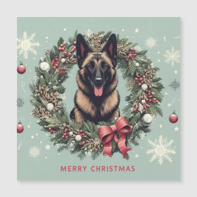 Feliz Navidad Belga Malinois Dog Xmas (Anverso)