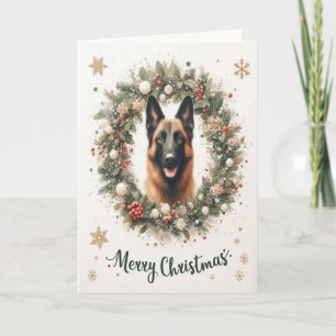 Feliz Navidad Belga Malinois Dog Xmas