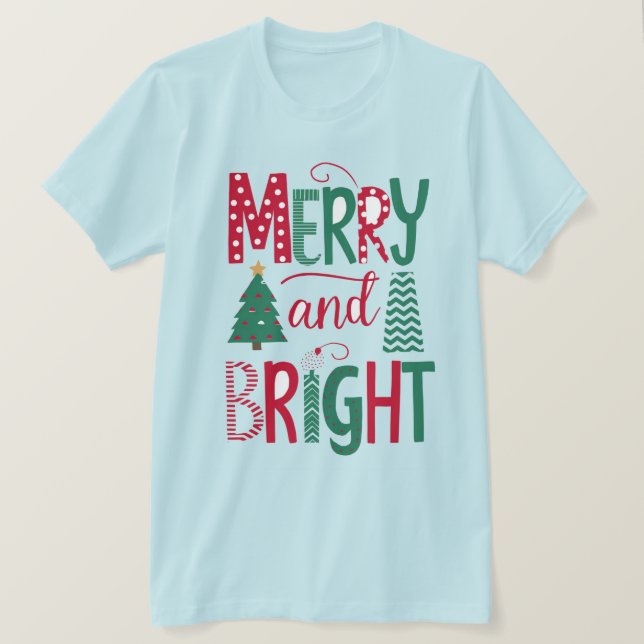 Feliz Navidad Bella+Canvas camiseta de manga corta (Anverso del diseño)