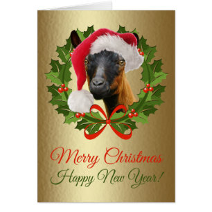 Feliz Navidad Bella Oberhasli Goat Art