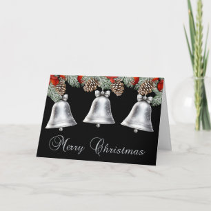 Feliz Navidad Bellezas de plata con piñas