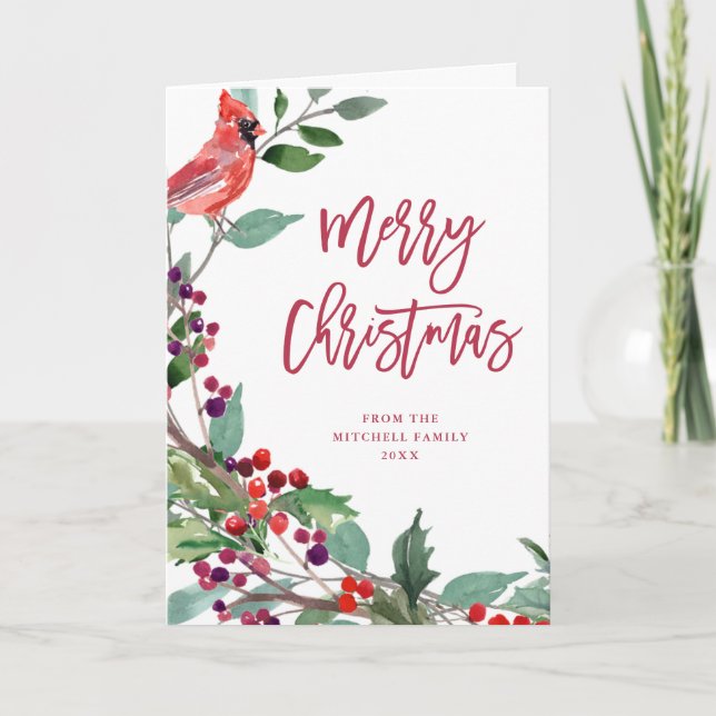 Feliz Navidad Berries | La vegetación y el pájaro  (Anverso)