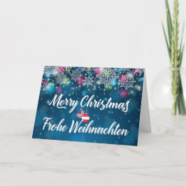 Feliz Navidad Bilingüe Tarjeta Estadounidense Aust