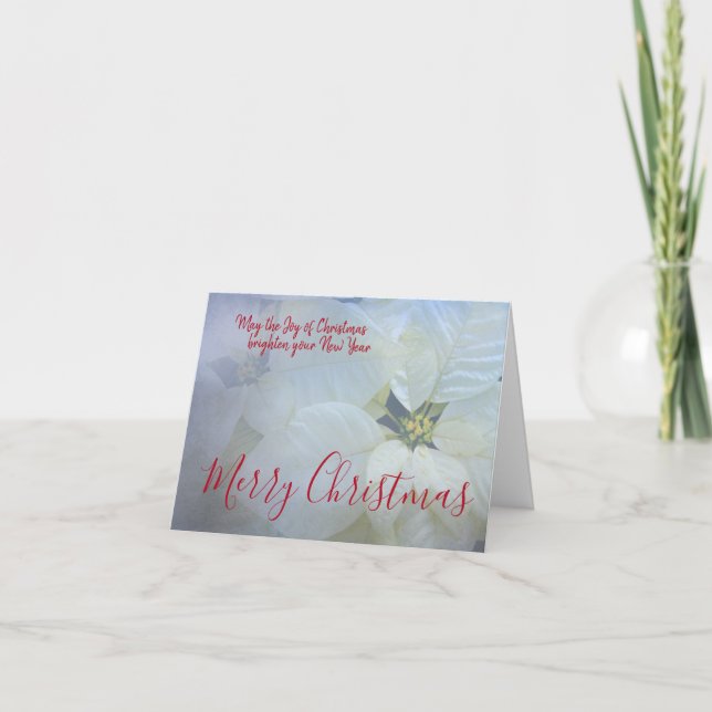 Feliz Navidad blanca poinsettia 20 (Anverso)
