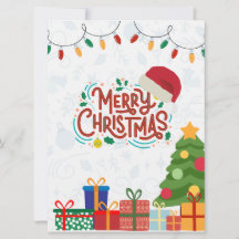 Feliz Navidad Blanca y Roja y Simple