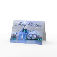 Feliz Navidad Blue Baubles