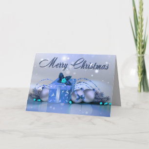 Feliz Navidad Blue Baubles