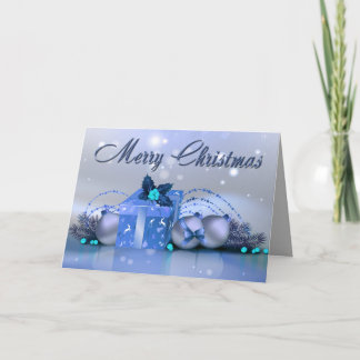 Feliz Navidad Blue Baubles