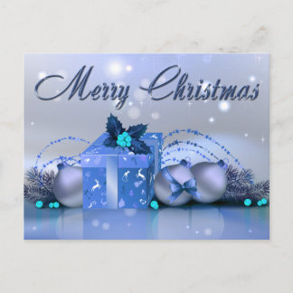 Feliz Navidad Blue Baubles