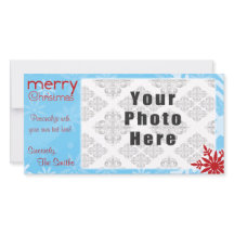 Feliz Navidad Blue/Red Snowflake Tema