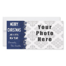 Feliz Navidad Blue Snowflake