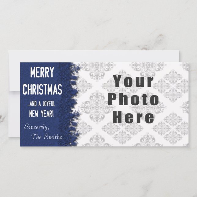 Feliz Navidad Blue Snowflake (Anverso)