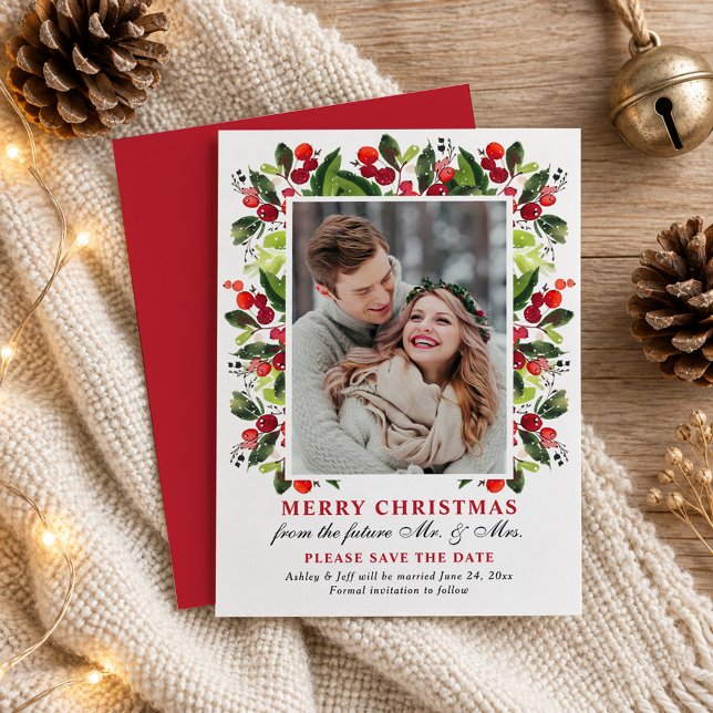 Feliz Navidad Boda Guardar la Fecha Foto (Subido por el creador)