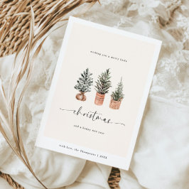 Feliz Navidad Boho Minimal Pine Trees