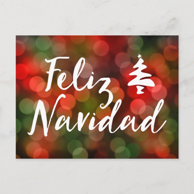 Feliz Navidad (bokeh lights) (Anverso)